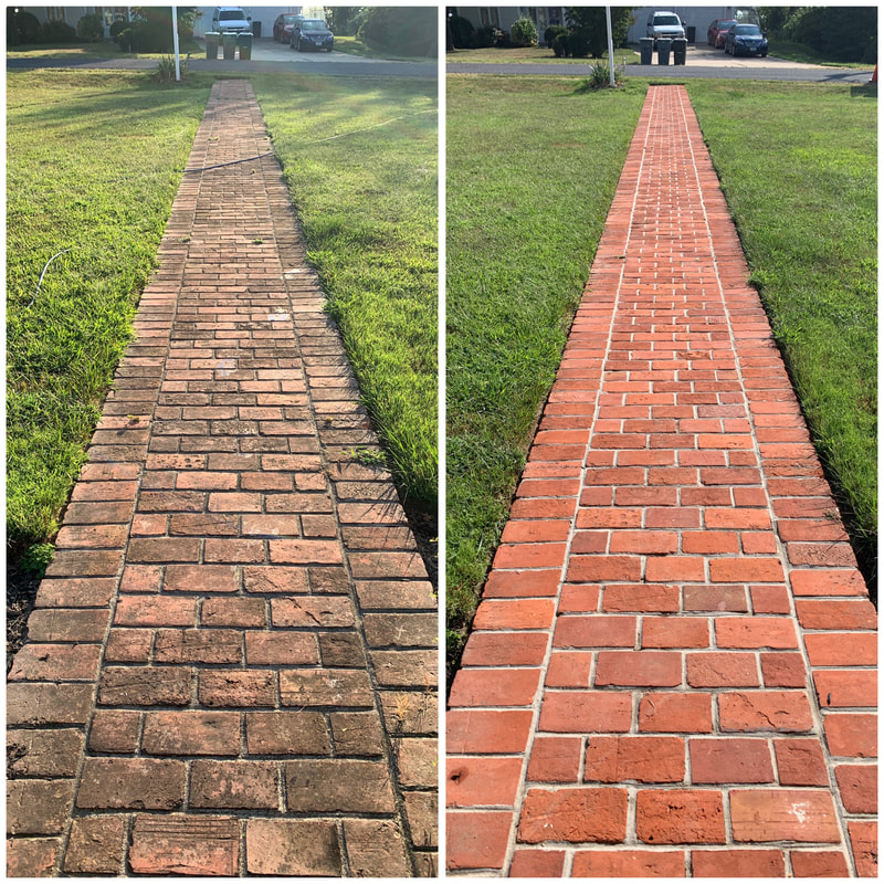 Sidewalk power washing in Denton Maryland